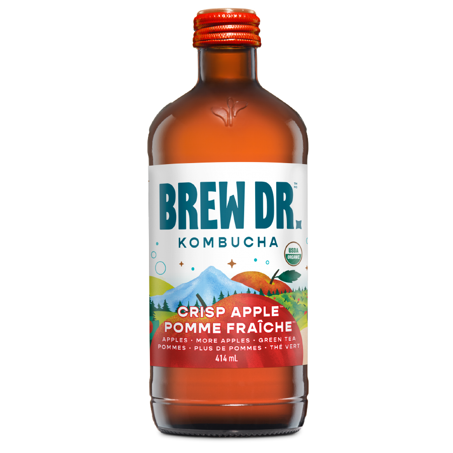 Brew Dr. Kombucha - CRISP APPLE (12 x 414 mL)