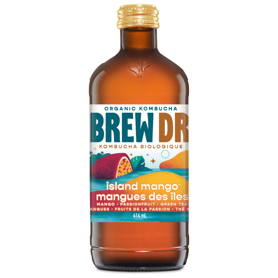 Brew Dr. Kombucha - ISLAND MANGO (12 x 414 mL)