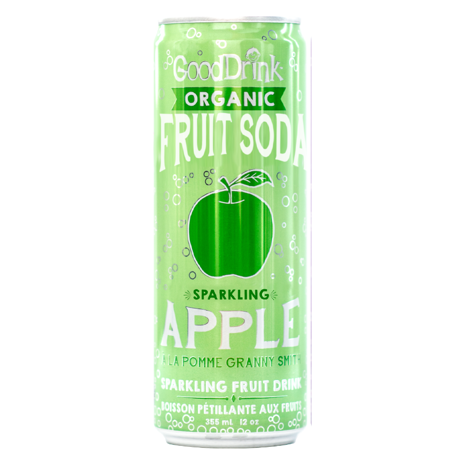 DSD GoodDrink Organic Apple Fruit Soda (12 x 355 mL)