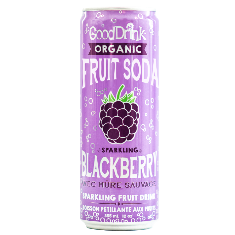 DSD GoodDrink Organic Blackberry Fruit Soda (12 x 355 mL)