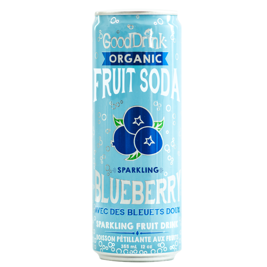 DSD GoodDrink Organic Blueberry Fruit Soda (12 x 355 mL)