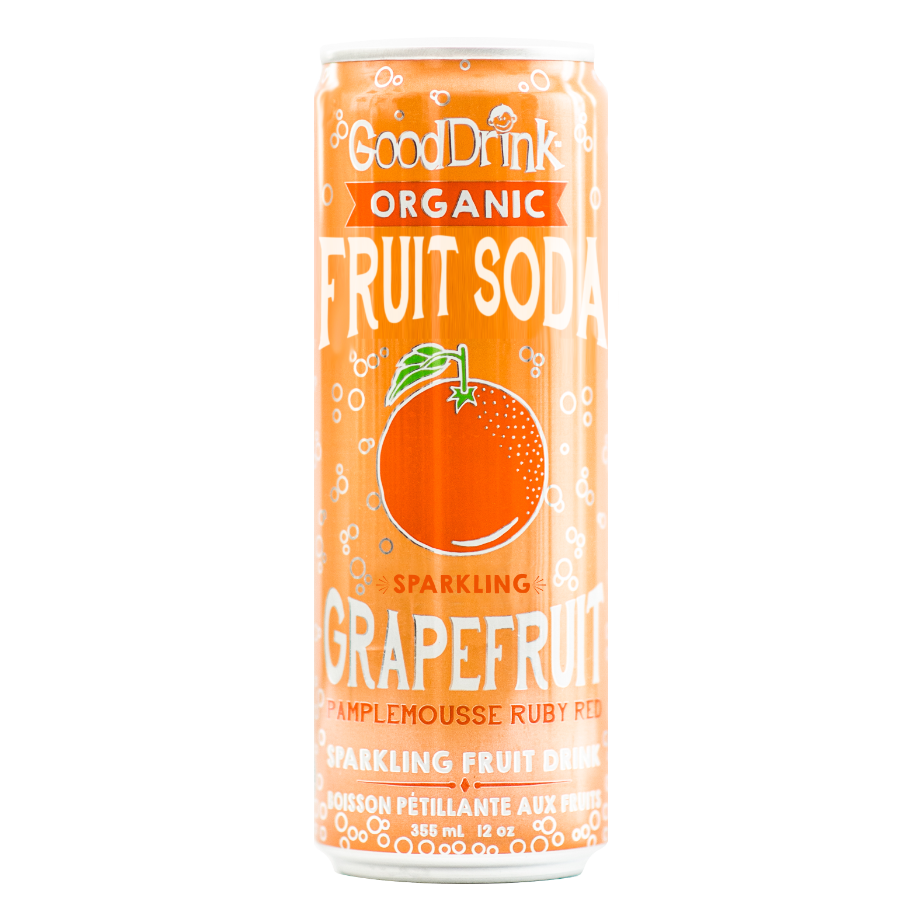 DSD GoodDrink Organic Grapefruit Fruit Soda (12 x 355 mL)