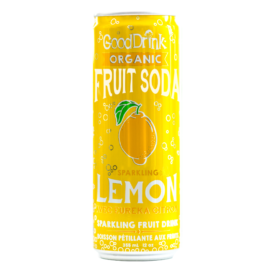 DSD GoodDrink Organic Lemon Fruit Soda (12 x 355 mL)