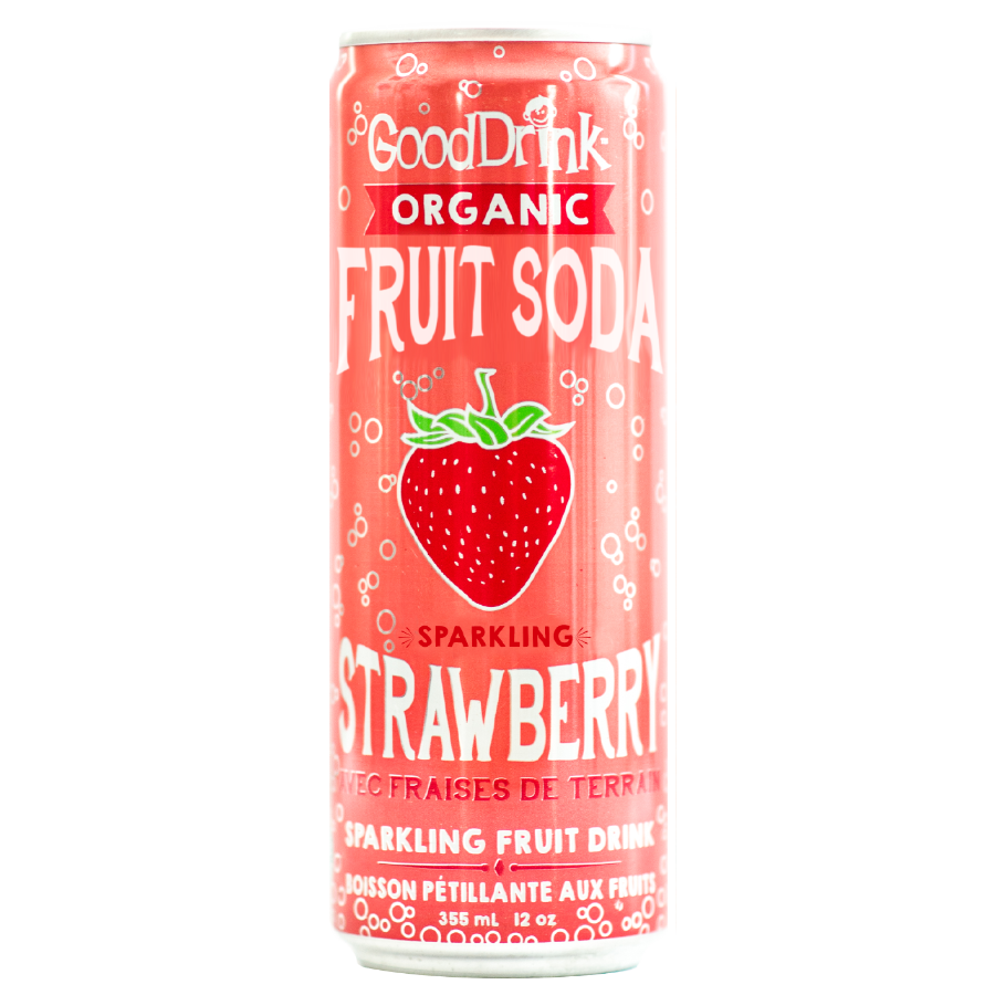 DSD GoodDrink Organic Strawberry Fruit Soda (12 x 355 mL)